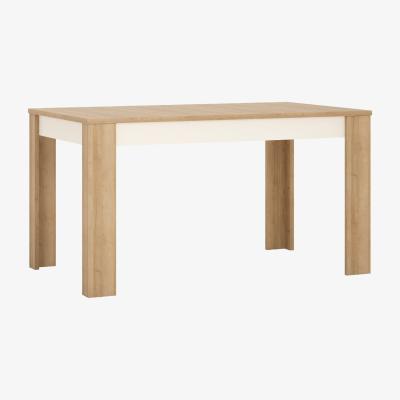 Oak&More Miribel 140cm Extending Dining Table in Oak and White High Gloss