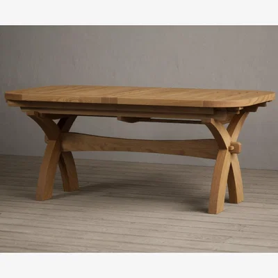 Oak&More Atlas 180cm Solid Oak Extending Dining Table