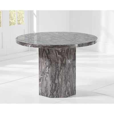 Oak&More Crema Grey Round Marble Dining Table