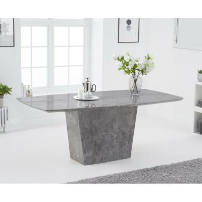 Oak&More Ex-display Francesca 200cm Grey Marble Dining Table