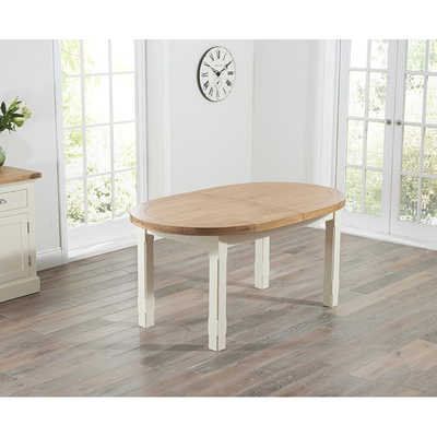 Oak&More Chelsea Oak and Cream Extending Dining Table
