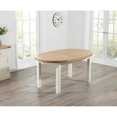 Oak&More Chelsea Oak and Cream Extending Dining Table
