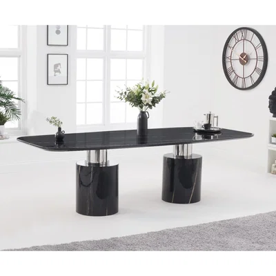Oak&More Antonio 260cm Black Marble Dining Table