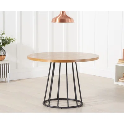 Oak&More Hoxton 110cm Ash and Veneer Round Dining Table