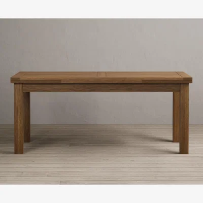 Oak&More Hampshire 180cm Rustic Solid Oak Extending Dining Table