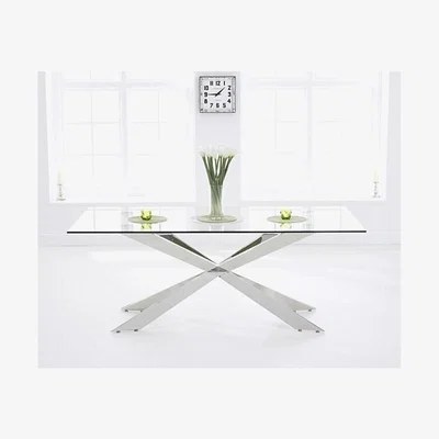 Oak&More Ex-display Juniper 200cm Glass Dining Table