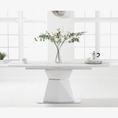 Oak&More Jackson 160cm White Extending Dining Table