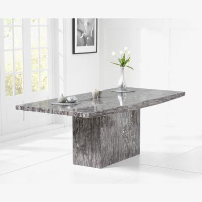 Oak&More Crema 180cm Grey Marble Dining Table