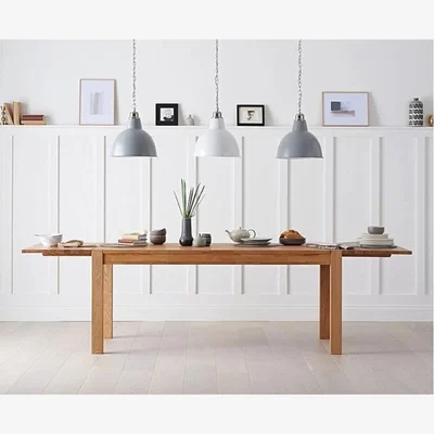 Oak&More Ex-display Verona 180cm Solid Oak Extending Dining Table