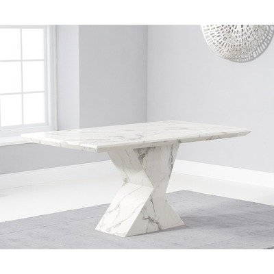 Oak&More Aaron 160cm Marble White Dining Table