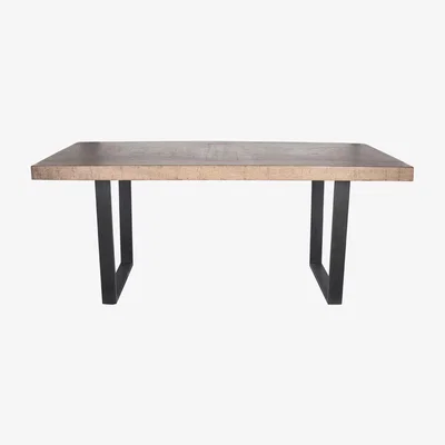Olivia's Olivia's Lola Iron Rectangular Dining Table in Pahoja Mnago Wood K/D