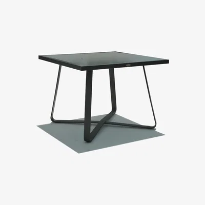 Olivia's Skyline Horizon Carbon Finish Square Outdoor Dining Table