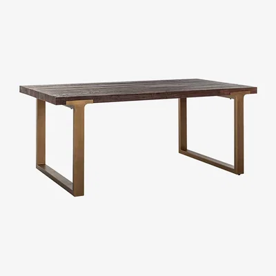 Olivia's Richmond Cromford Brushed Gold 6 Seater Dining Table