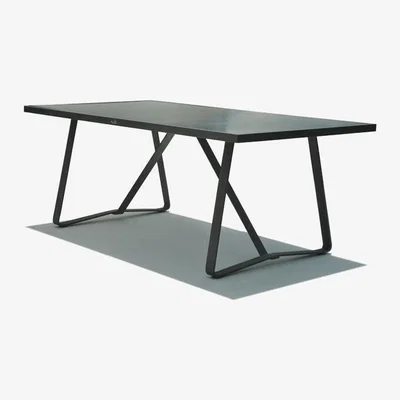 Olivia's Skyline Horizon Carbon Finish Outdoor Dining Table / Small