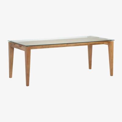Olivia's Libra Interiors Sleaford Glass & Oak Dining Table 180cm