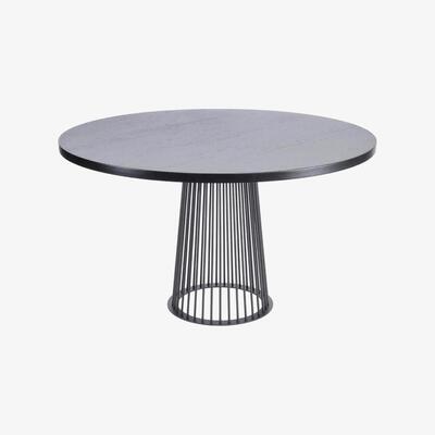 Olivia's Libra Chancery Black Ash Round Dining Table