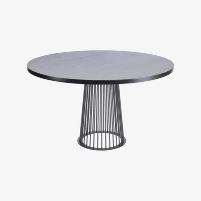 Olivia's Libra Chancery Black Ash Round Dining Table