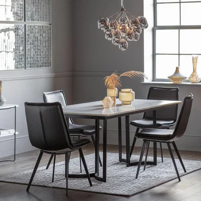 Olivia's Gallery Interiors Linus 6 Seater Dining Table Gold