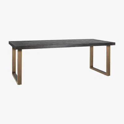 Olivia's Richmond Blackbone Brushed Gold 6 - 8 Seater Dining Table