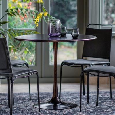 Olivia's Gallery Direct Kinnitty Brown Round 4 Seater Dining Table