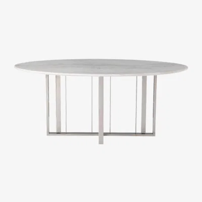 Olivia's Liang & Eimil Fenty Dining Table Polished Stainless Steel | Outlet