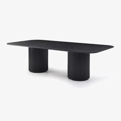 Olivia's Tommy Franks Lantine Oak Dining Table in Black