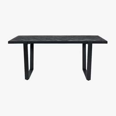 Olivia's Olivia's Gianni Mango Wood and Iron Dining Table in Black