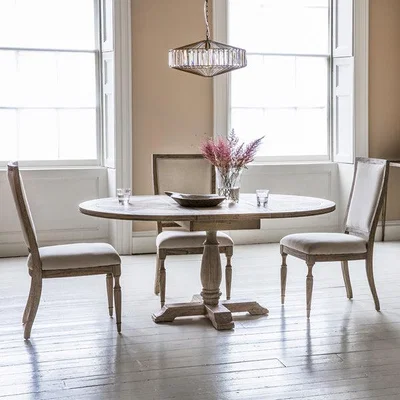 Olivia's Gallery Interiors Mustique 4-6 Seater Round Extending Dining Table