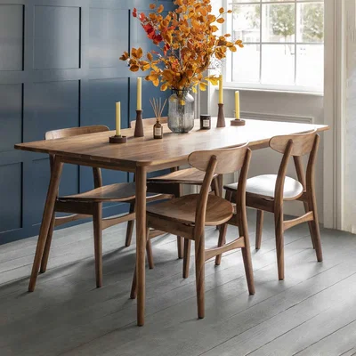 Olivia's Garden Trading Kersoe 4 Seater Dining Table Walnut