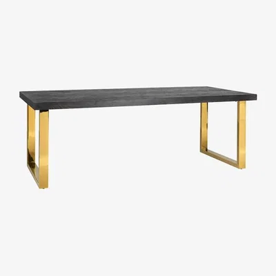 Olivia's Richmond Blackbone Gold 6 Seater & 6 - 8 Seater Dining Table / Medium