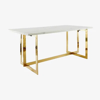 Olivia's Andrew Martin Sienna White Gold Dining Table