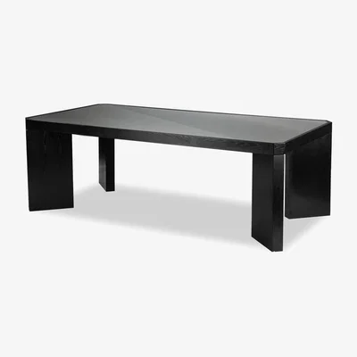 Olivia's Liang & Eimil Baltimore Dining Table - Black Ash & Glass