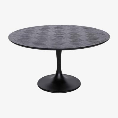 Olivia's Richmond Blax Black Round 4 Seater Dining Table