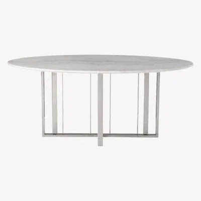Olivia's Liang & Eimil Fenty Dining Table Polished Stainless Steel