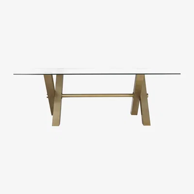 Olivia's Liang & Eimil Zaha Dining Table Brushed Brass
