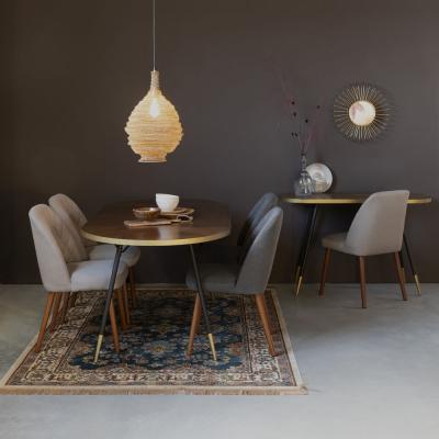 Olivia's Olivia's Nordic Living Collection - Daven Oval Dining Table in Brown