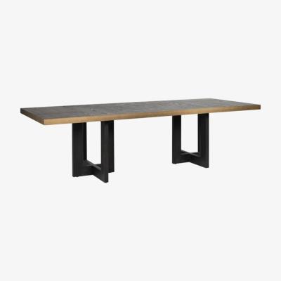 Olivia's Richmond Cambon Dining Table in Coffee Brown & Black / 280cm