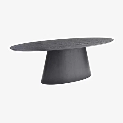 Olivia's Tommy Franks Tavamo Oval Dining Table in Black Oak