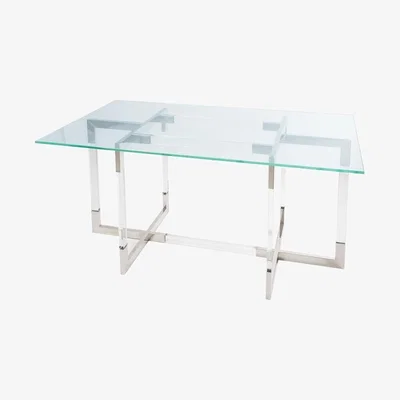 Olivia's Liang & Eimil Rothko Dining Table Polished Stainless Steel