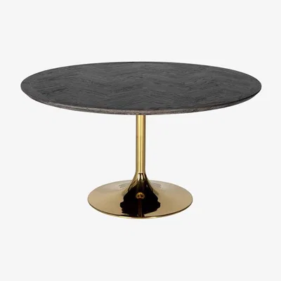 Olivia's Richmond Blackbone Gold Round 4 Seater Dining Table