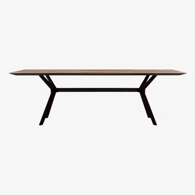 Olivia's DTP Home Metropole Rectangular Dining Table in Recycled Teakwood Finish / Medium