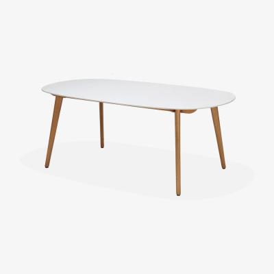 Out & Out Original Montreux Elliptical Garden Dining Table - White