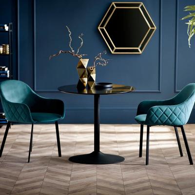 Downtown Julian Bowen Nero Round Table 80cm - Black