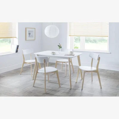 Downtown Julian Bowen Casa Rectangular Dining Table - White/Oak