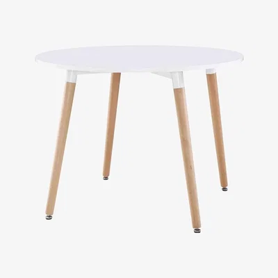 Downtown Urban Round 100cm White Dining Table