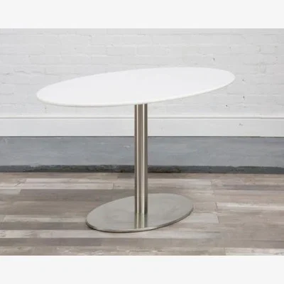 Downtown Hnd Helsinki Oval Dining Table, Stainless Steel, Minimal
