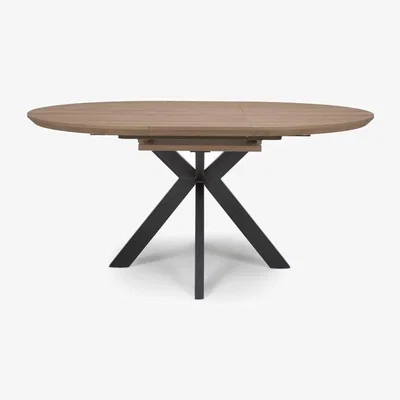 Downtown Downtown Phoenix Extending Round Table 1.2-1.6m- Light Walnut