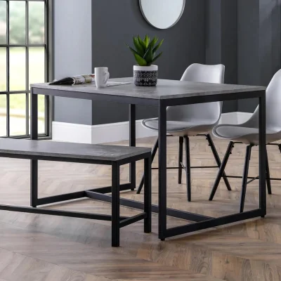 Downtown Julian Bowen Staten Concrete Dining Table In Grey
