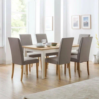 Downtown Julian Bowen Davenport Extending Dining Table In IvoryOak