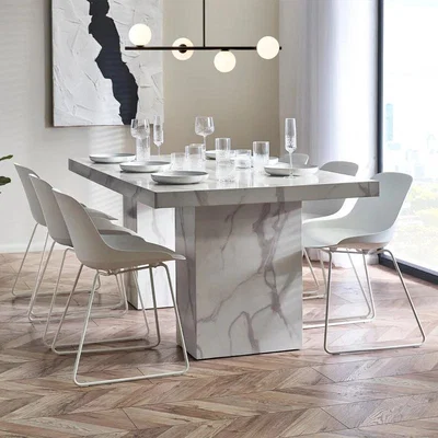 Downtown Julian Bowen Rome Dining Table - White